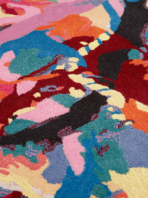 Draplet Multicolor Wool Rug – Detail Closeup – Hand Tufted NZ Wool Rugfine