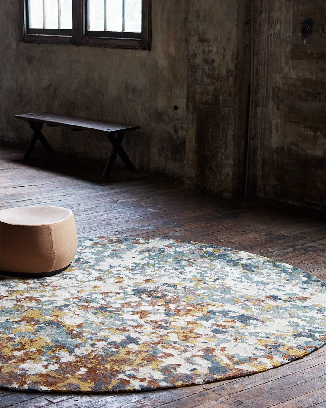 Esoteria Square Hand Tufted Rug – Moss Organic 100% New Zealand Wool Luxury Area Rug by Rugfine – Main View