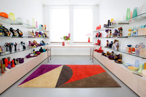 Gleamora Red Purple Beige Wink Wool Rug – Lifestyle View – Hand Tufted Rugfine
