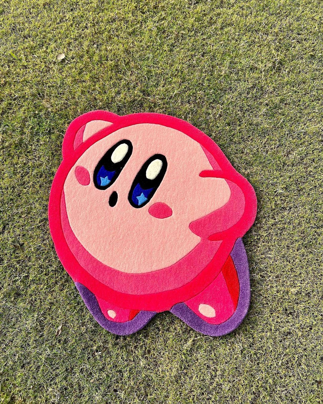 Pink Red Purple Character Accent Rug – Kirby Hand Tufted by Rugfine – Main View