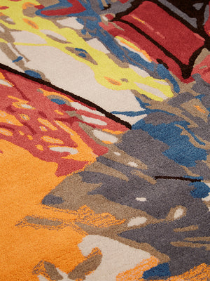 Knotiq Multicolor Jordan Gogos Hand Tufted Rug – Closeup Detail – Rugfine