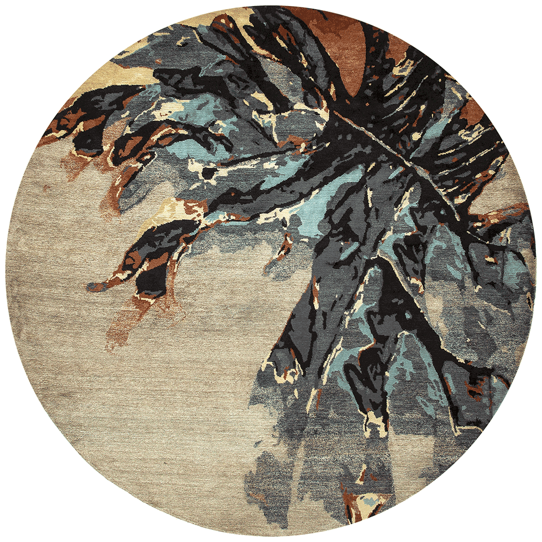 Mirre Square Wings Wool Rug – Overhead Flight Abstract Design – Hand Tufted Rugfine
