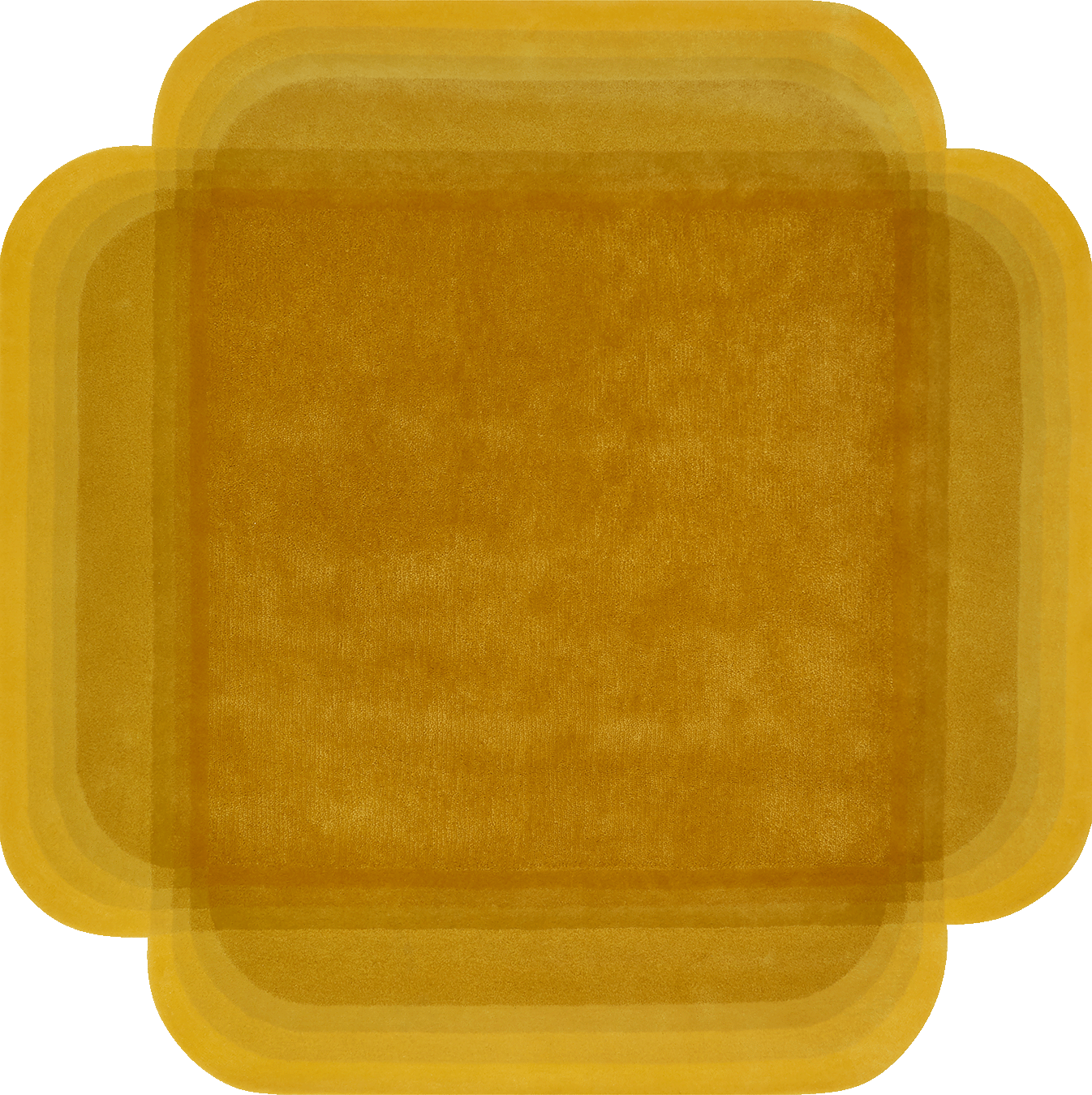 Novanex Mustard Yellow Square Rug – Meadow Overhead View – Hand Tufted NZ Wool Rugfine