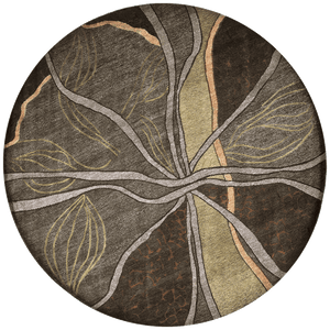 Pavaso Square Earth Wool Rug – Overhead Erosion Abstract View – New Zealand Wool Rugfine