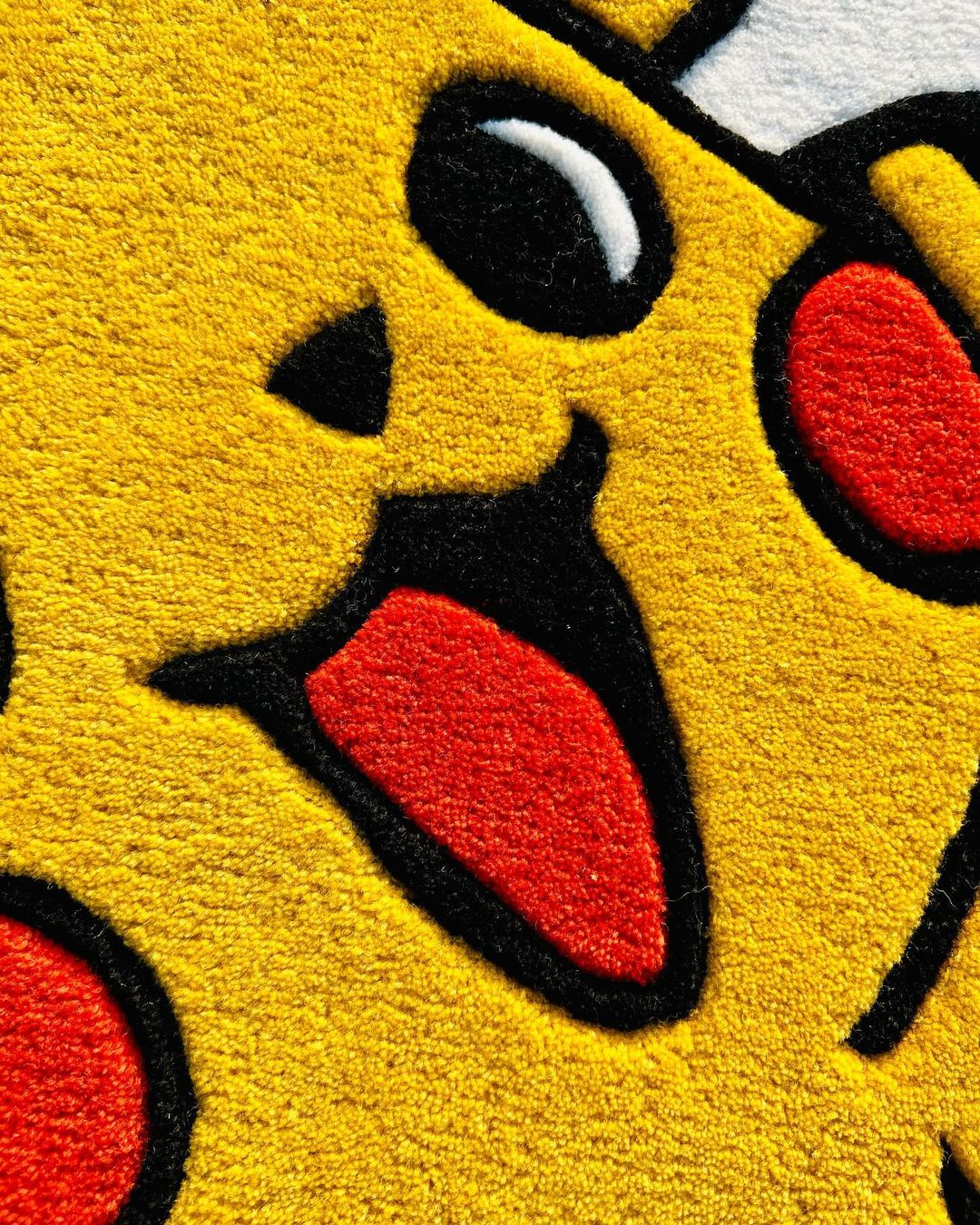 Pokemon Yellow White Red Heart Rug – Character Design View 2 – Rugfine