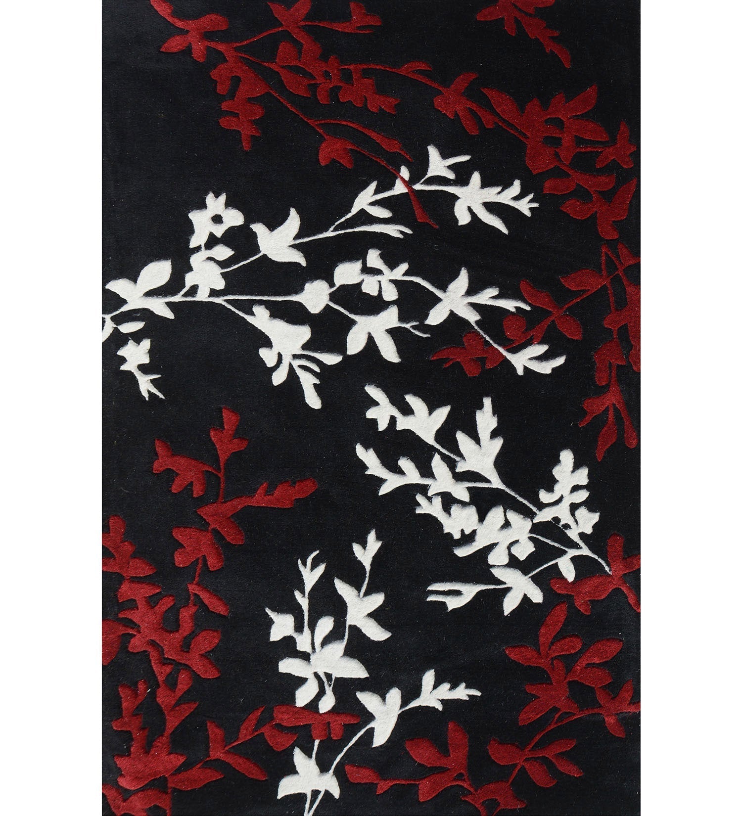 Reefpix Black Red Ivory Hand Tufted Wool Rug – Lifestyle View 2 – Rugfine