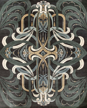 Slynt Hand Tufted Rug – Rhapsody 100% New Zealand Wool Luxury Area Rug by Rugfine – Overhead View