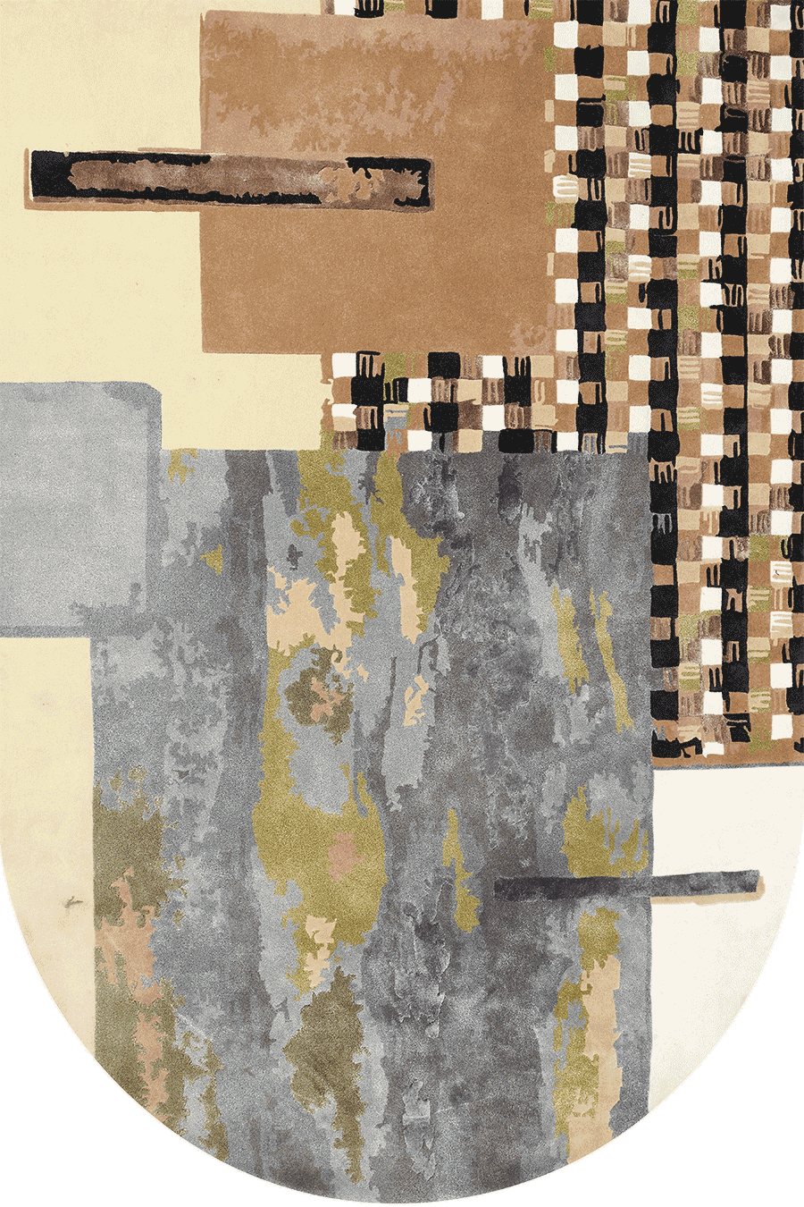Spirio Sage Olive Green Wool Rug – Overhead View – Hand Tufted New Zealand Wool Rugfine