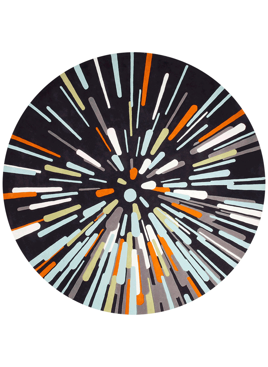 Subite Square Hand Tufted Rug – Warp Speed Futuristic 100% New Zealand Wool Luxury Area Rug by Rugfine