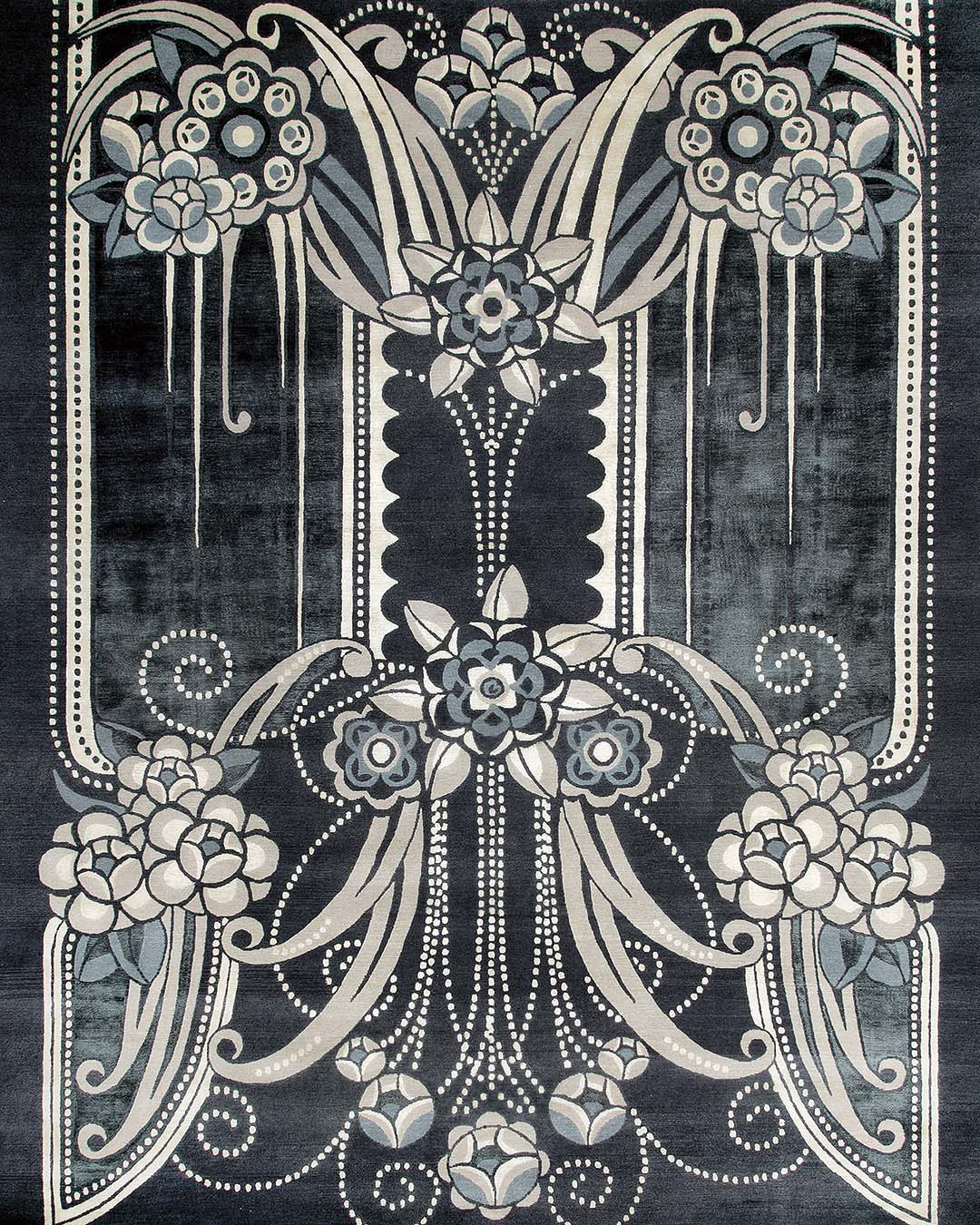 Trinket Black Pearl Wool Rug – Overhead View – Hand Tufted New Zealand Wool Rugfine