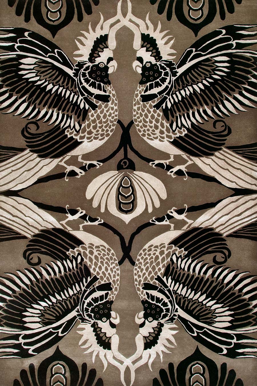 Vipglow Hand Tufted Rug – Cockatoo Bird 100% New Zealand Wool Luxury Area Rug by Rugfine