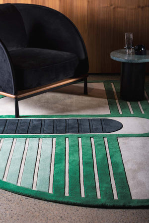 Aliasone Square Circuit Board Wool Rug – Lifestyle View – New Zealand Wool Rugfine