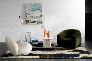Axioma Ivory Navy Terracotta Wool Rug – Lifestyle View 03 – Hand Tufted Rugfine