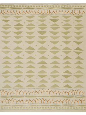 CloneXp Ivory Sage Green Hand Tufted Rug – Clean Overhead View – New Zealand Wool Rugfine