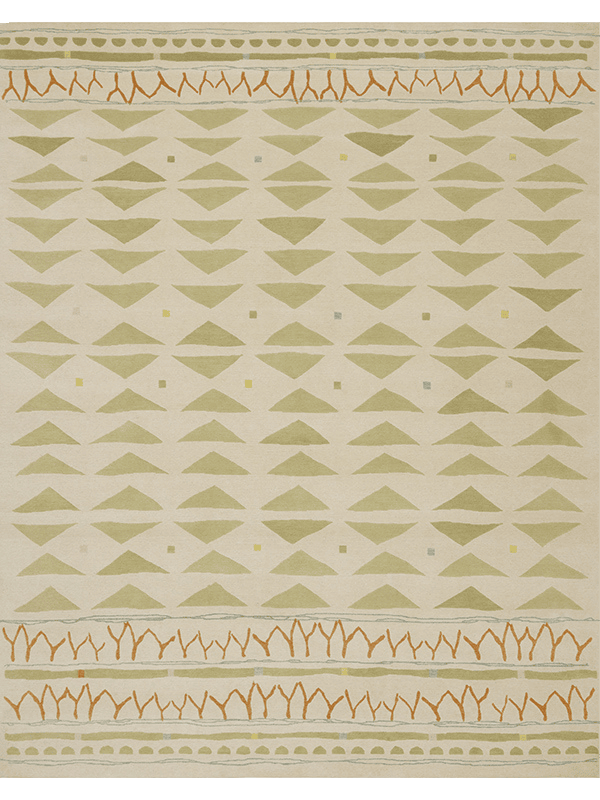 CloneXp Ivory Sage Green Hand Tufted Rug – Clean Overhead View – New Zealand Wool Rugfine