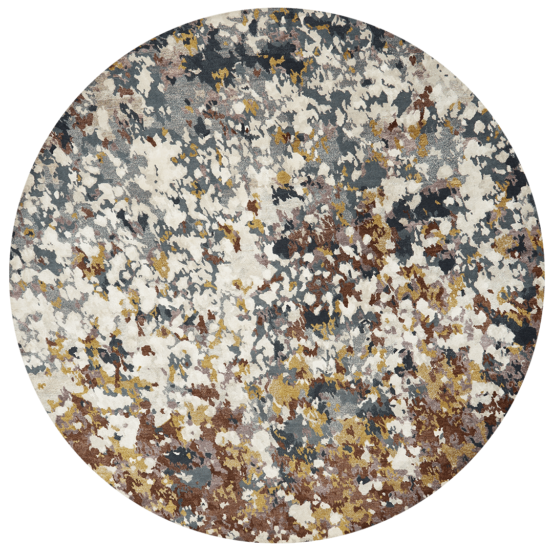 Esoteria Square Moss Wool Rug – Overhead Organic Green Design – Hand Tufted Rugfine