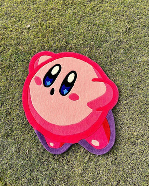 Pink Red Purple Character Accent Rug – Kirby Hand Tufted by Rugfine – Main View