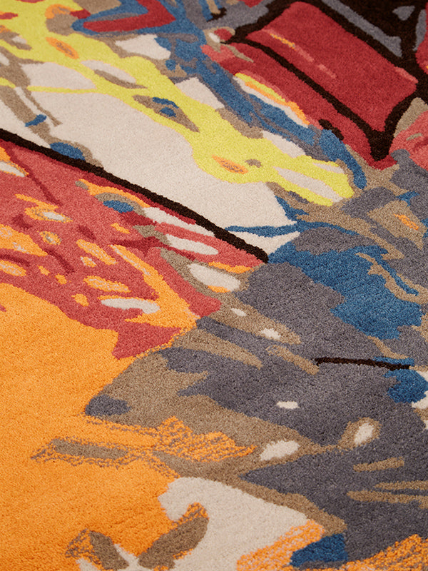 Knotiq Multicolor Jordan Gogos Hand Tufted Rug – Closeup Detail – Rugfine