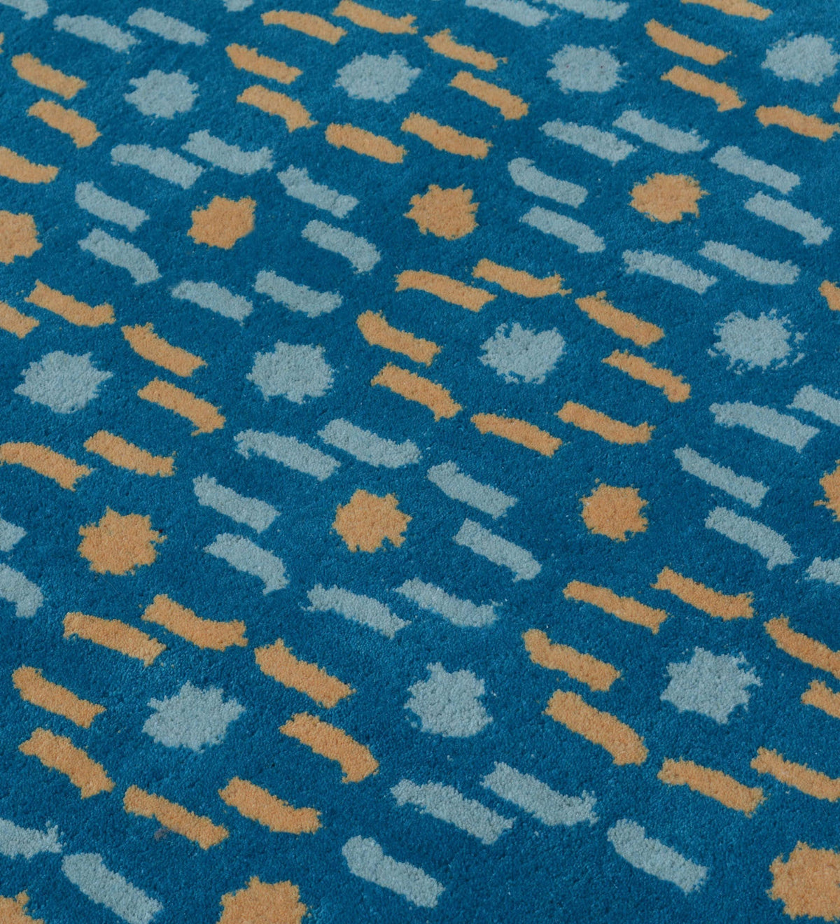 Morbix Teal Gold White Wool Rug – View 3 – Hand Tufted NZ Wool Rugfine