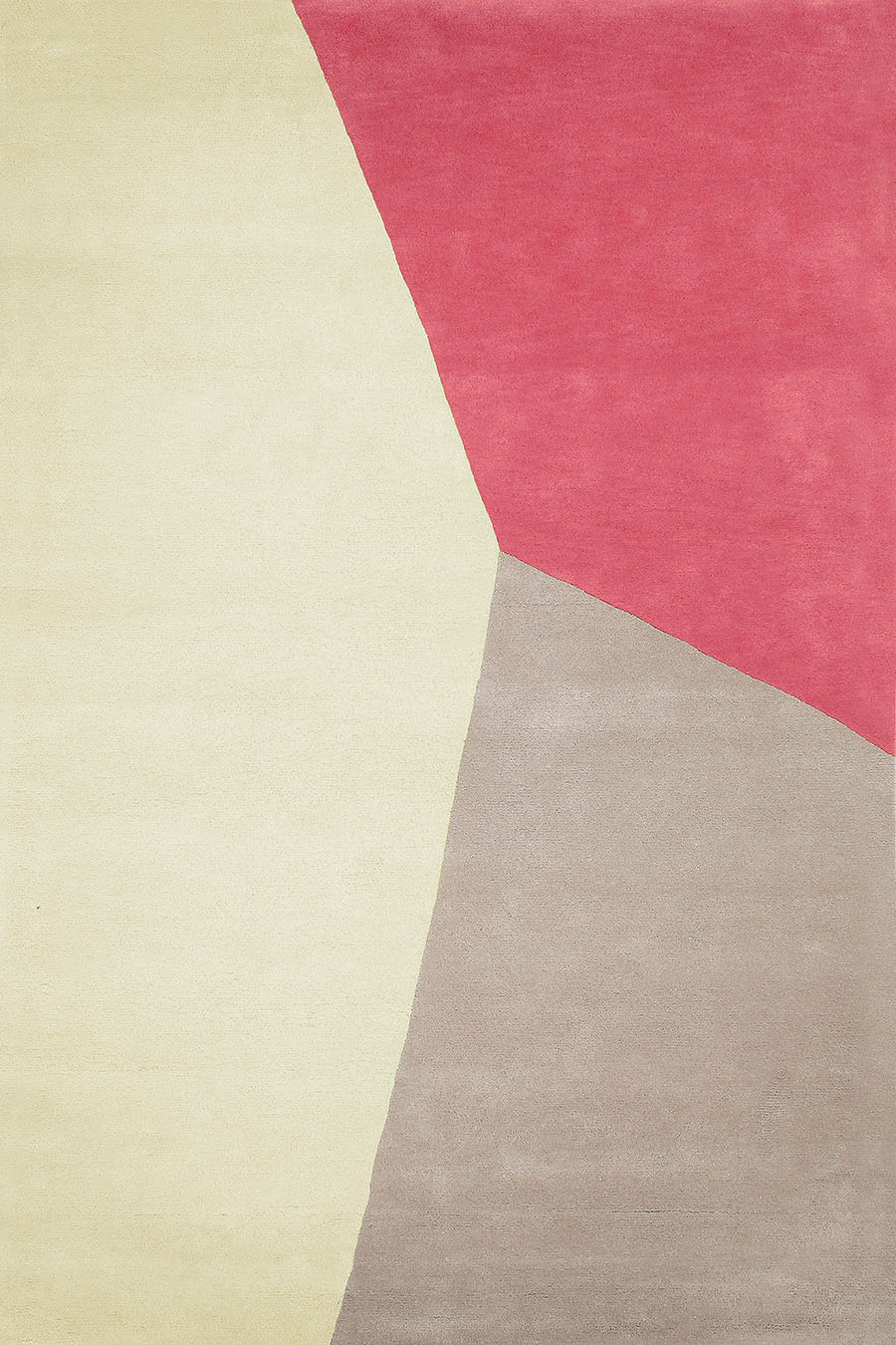 Ivory Pink Grey Hand Tufted Wool Rug – Neonexis Carve Dinosaur Designs 100% NZ Wool by Rugfine – Overhead View
