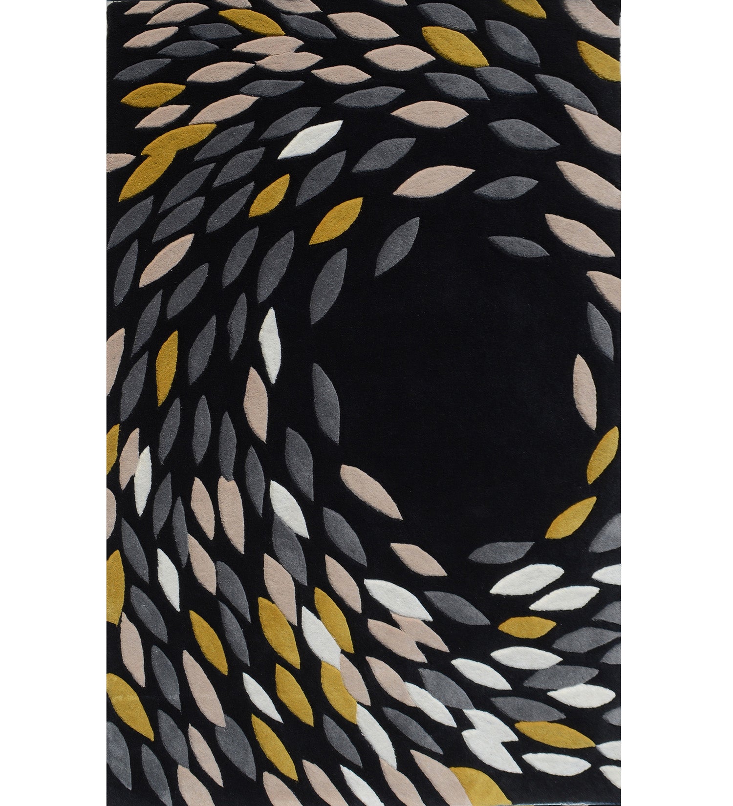 Petalica Yellow Floral Hand Tufted Rug – Yellow Colourway View 2 – NZ Wool Rugfine