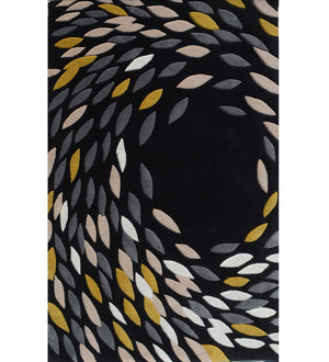 Petalica Yellow Floral Hand Tufted Rug – Yellow Colourway View 2 – NZ Wool Rugfine