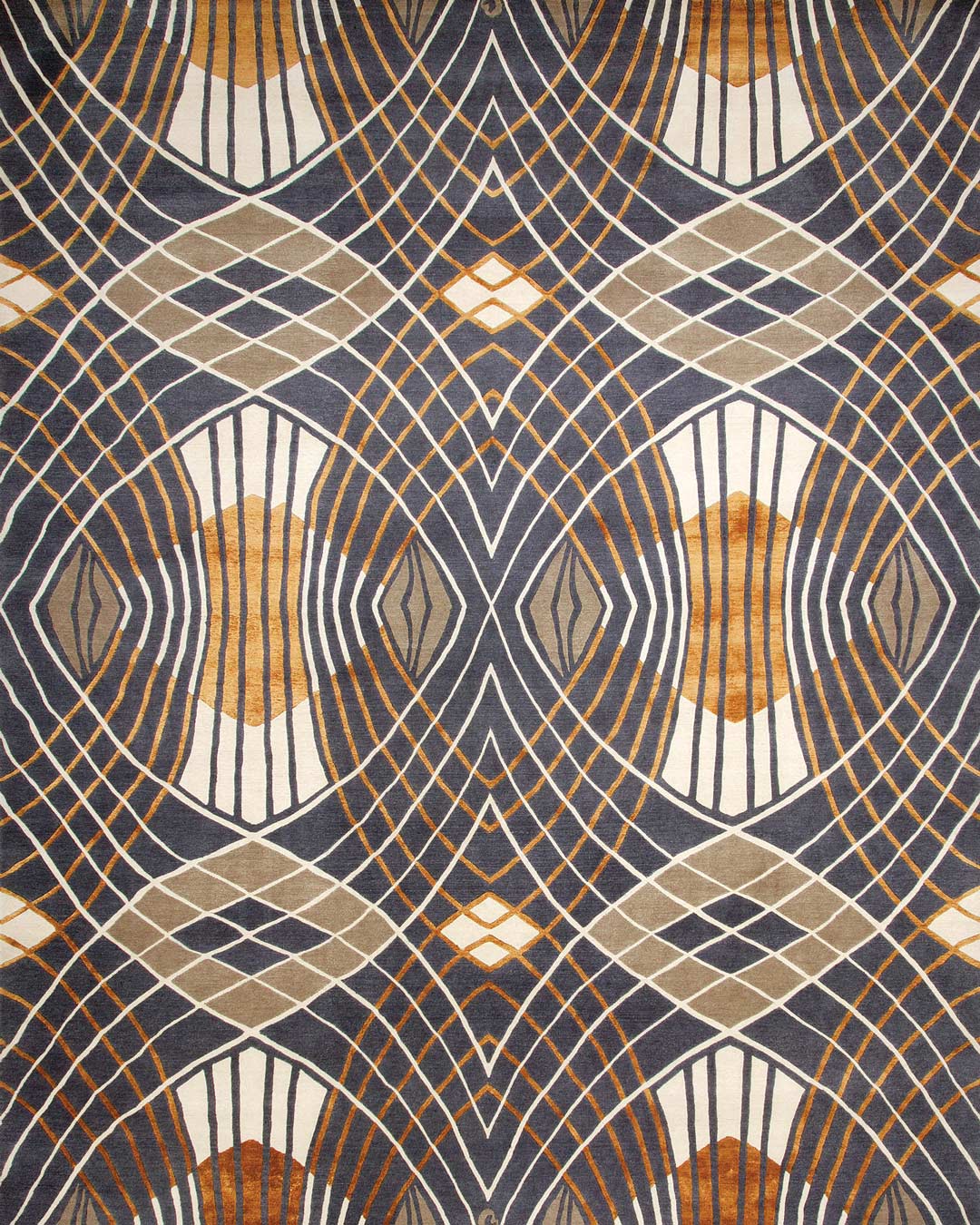 Rylvn Hand Tufted Rug – Westchester Classic 100% New Zealand Wool Luxury Area Rug by Rugfine – Overhead View