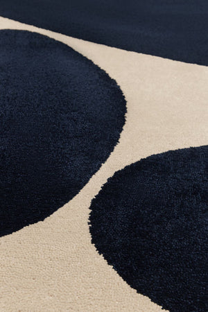 Sealuxe Ivory Navy Valley Wool Rug – Close-Up Detail – Dinosaur Designs Rugfine