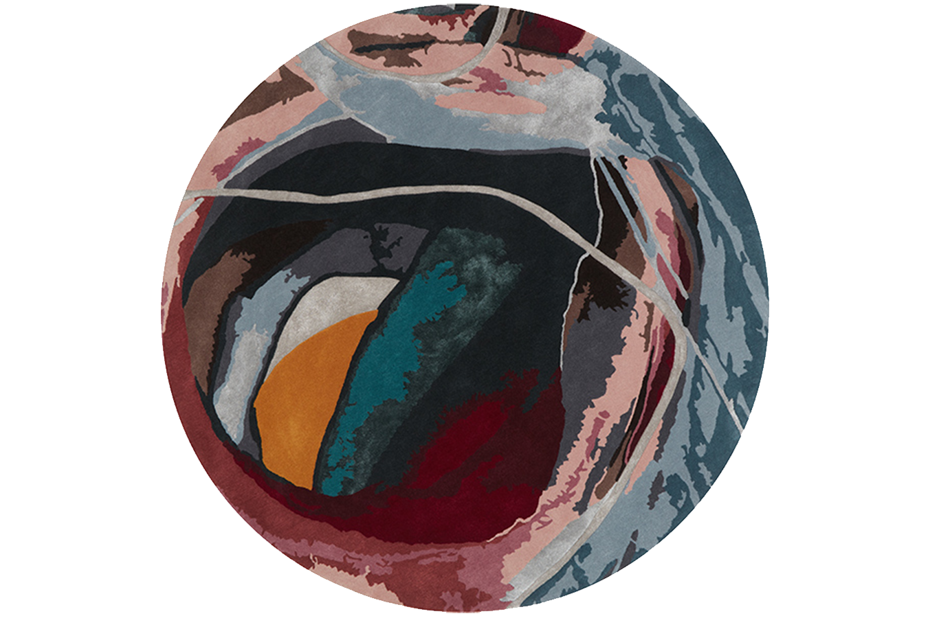 Thorex Square Nocturn Wool Rug – Overhead Dark Abstract Design – Hand Tufted Rugfine