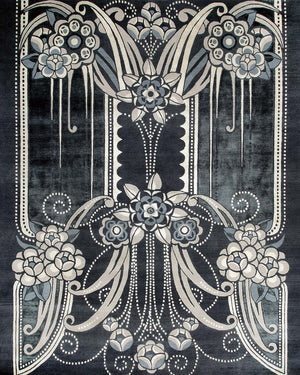 Trinket Black Pearl Wool Rug – Overhead View – Hand Tufted New Zealand Wool Rugfine