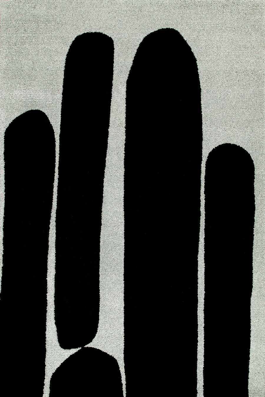 Black Light Grey New Zealand Wool Area Rug – Vibrae Abstract Sticks 100% Wool Luxury Rug by Rugfine – Overhead View